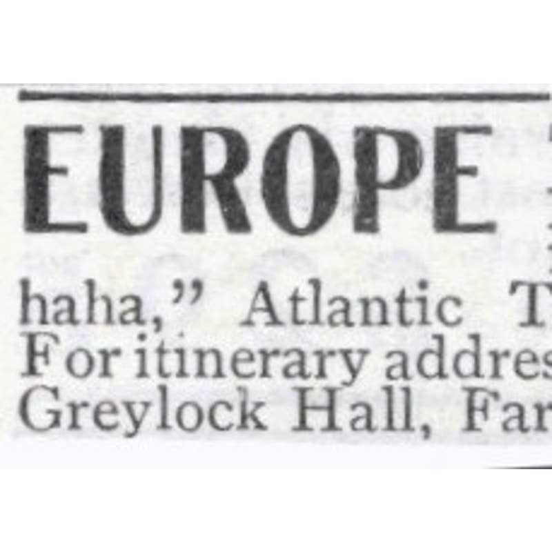 Europe Travel Tours H.M. Barbour Greylock Hall Rockaway NY - 1903 Ad TJ7-S9