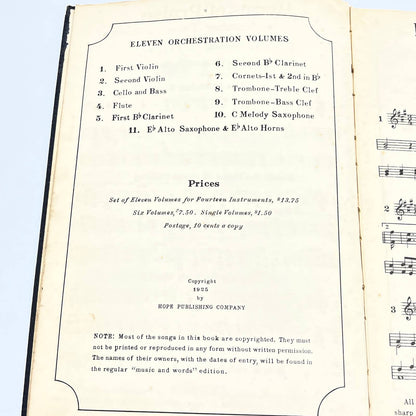 1925 Hymns of Praise Number Two Orchestration for Coronet TG4