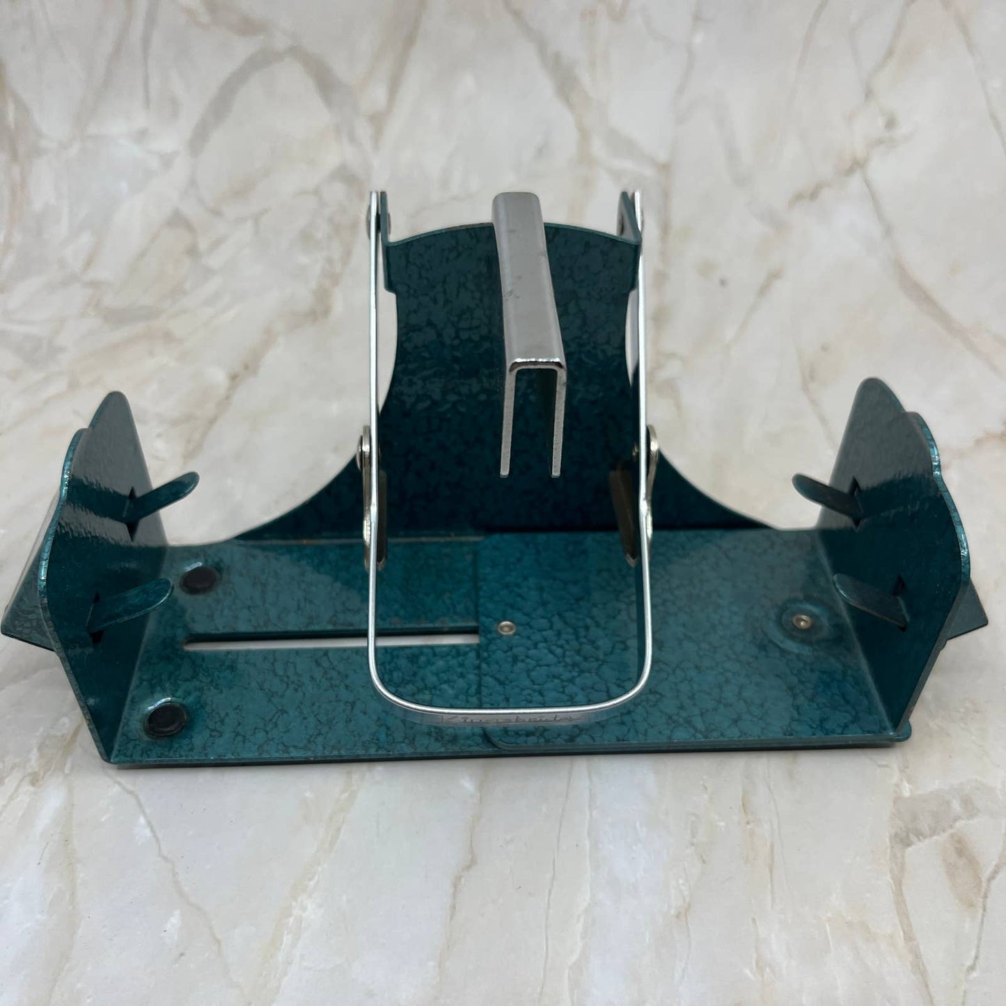 Vintage Kingsbridge Canasta Shuffler Metal Teal Powder Coated Original Box TK2