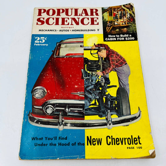 Popular Science Magazine Chevrolet Bel Aire February Hudson Fold Out 1953 BA2