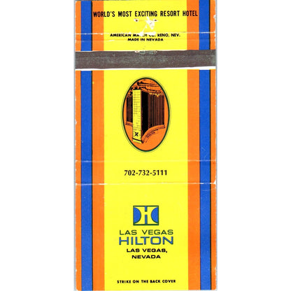 Las Vegas Hilton Hotel Advertising Matchbook Cover MM9-7