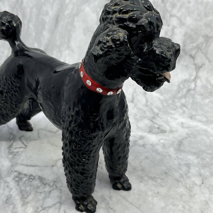 Vintage Breyer Black Poodle with Red Dog Collar and Dark Eyes 9x8 TI9