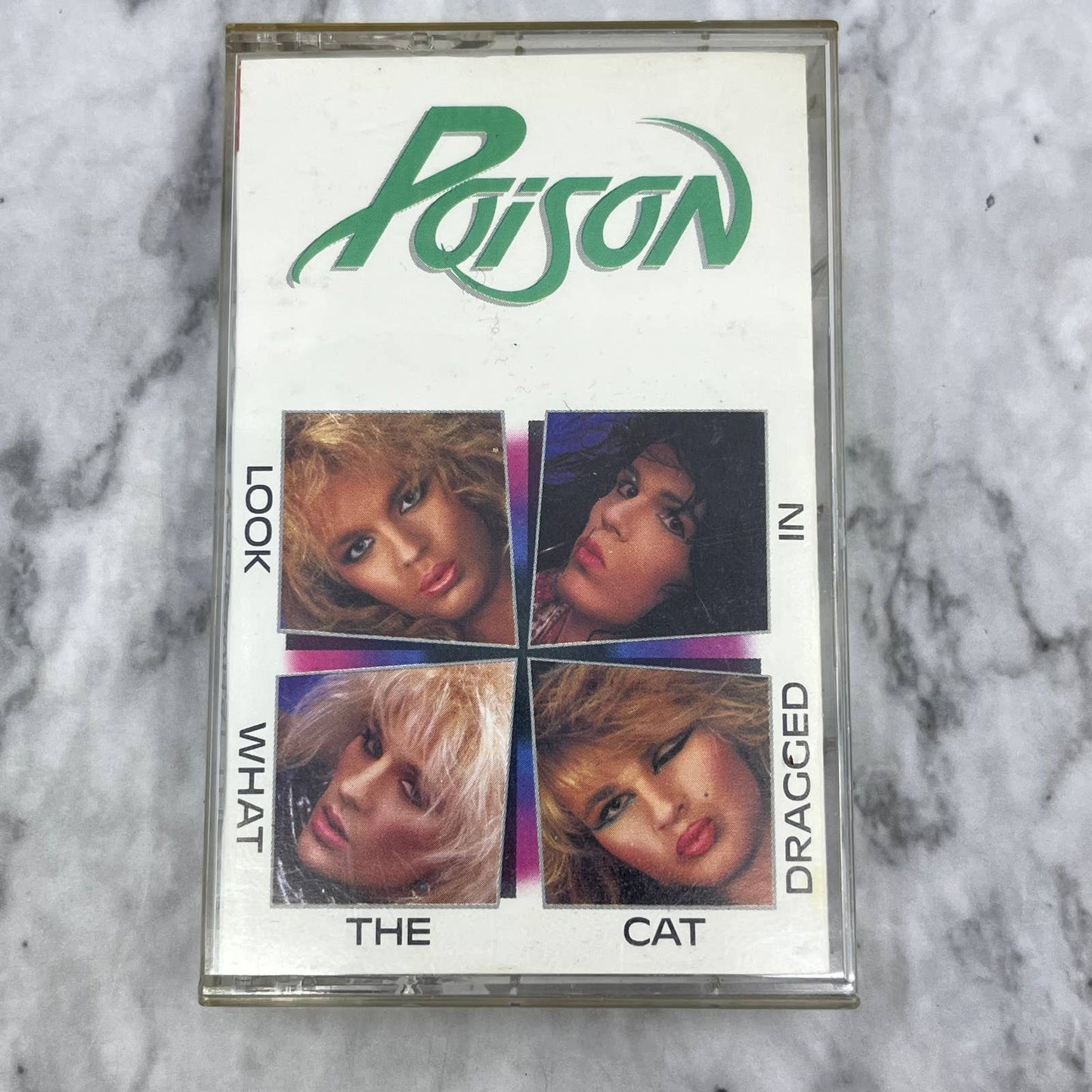 Poison Look What The Cat Dragged In 1986 Cassette Tape TJ4-29