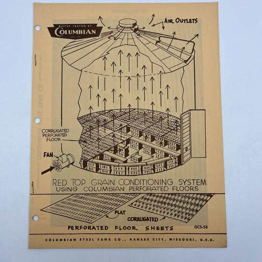 1950s Columbian Red Top Grain Conditioning System Assembly Instructions TH8