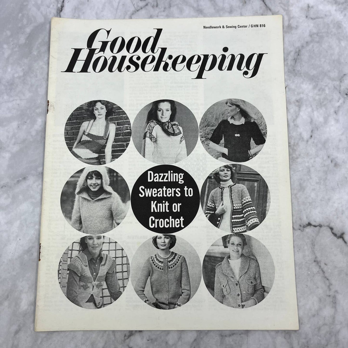 1977 Good Housekeeping Dazzling  Sweaters To Knit or Crochet Pattern Book TJ3