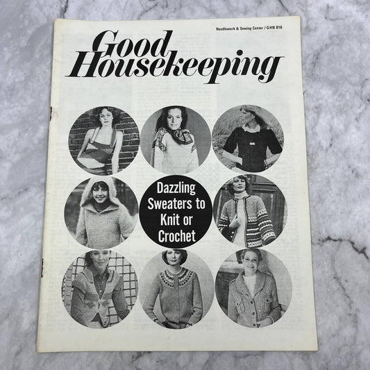 1977 Good Housekeeping Dazzling  Sweaters To Knit or Crochet Pattern Book TJ3