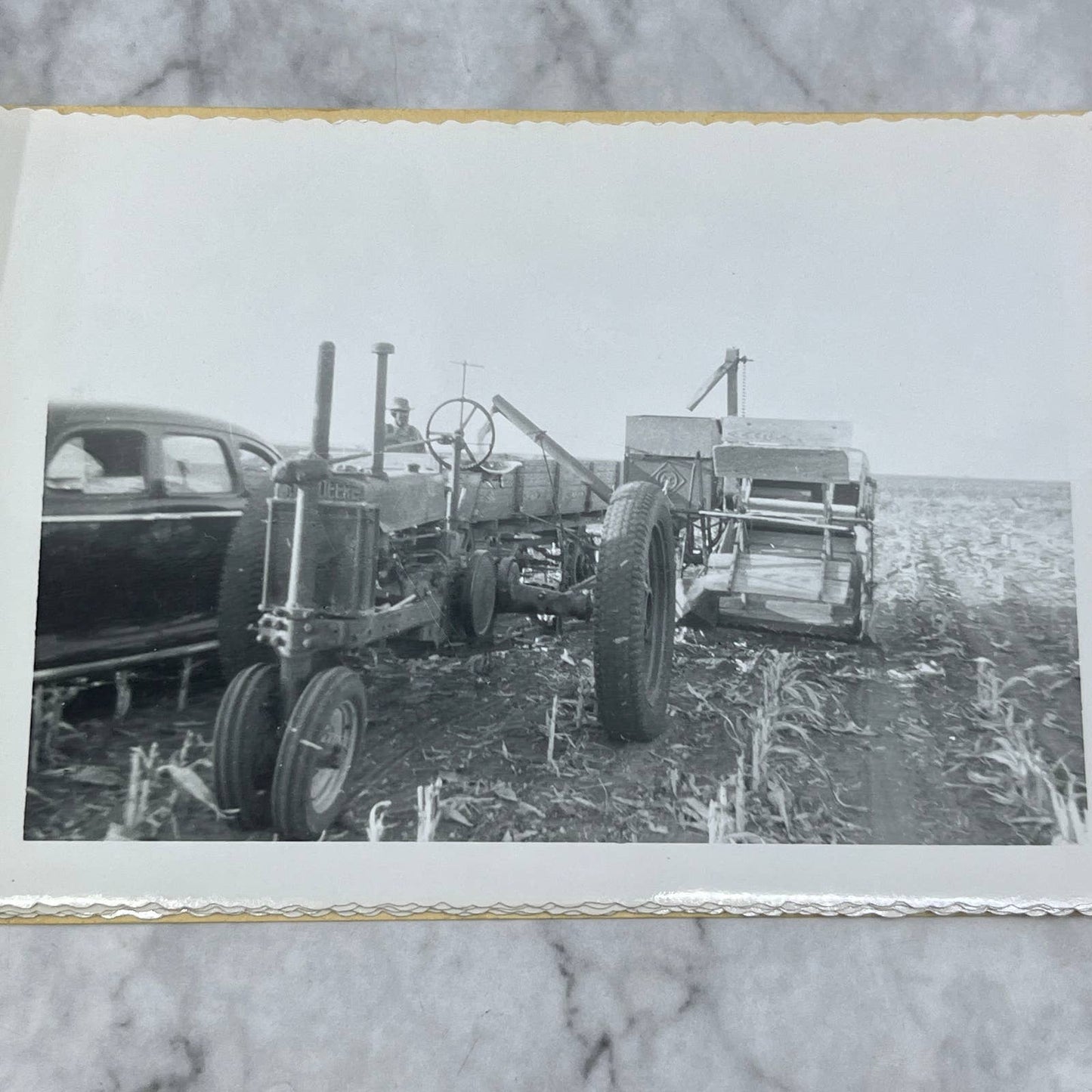 1930s Photo Snapshot Booklet 9 Pictures of Texas Farming 3x5" TJ1