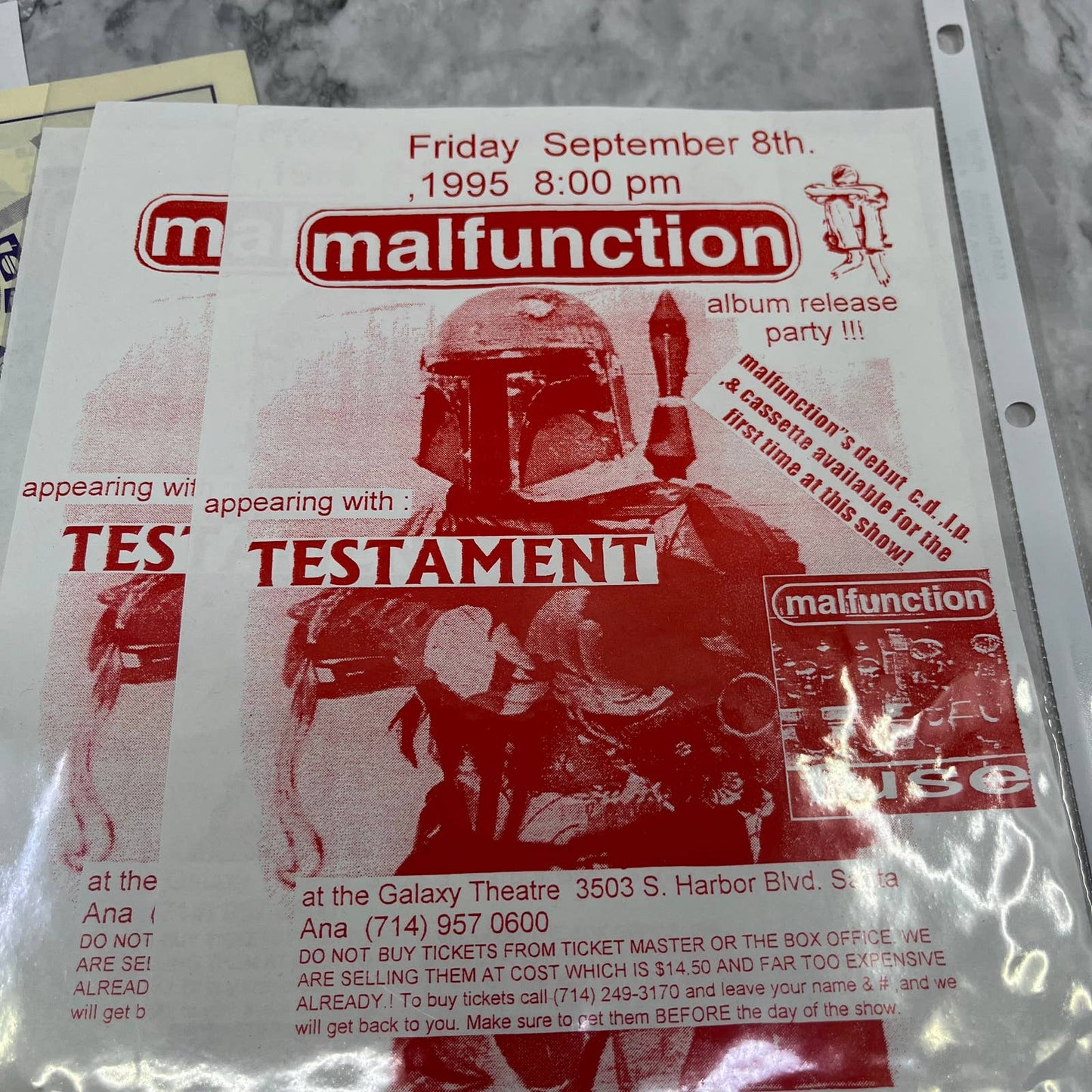 Vintage Malfunction California Indie Rock Fan Ephemera Collection FL5