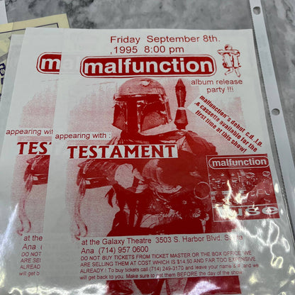 Vintage Malfunction California Indie Rock Fan Ephemera Collection FL5