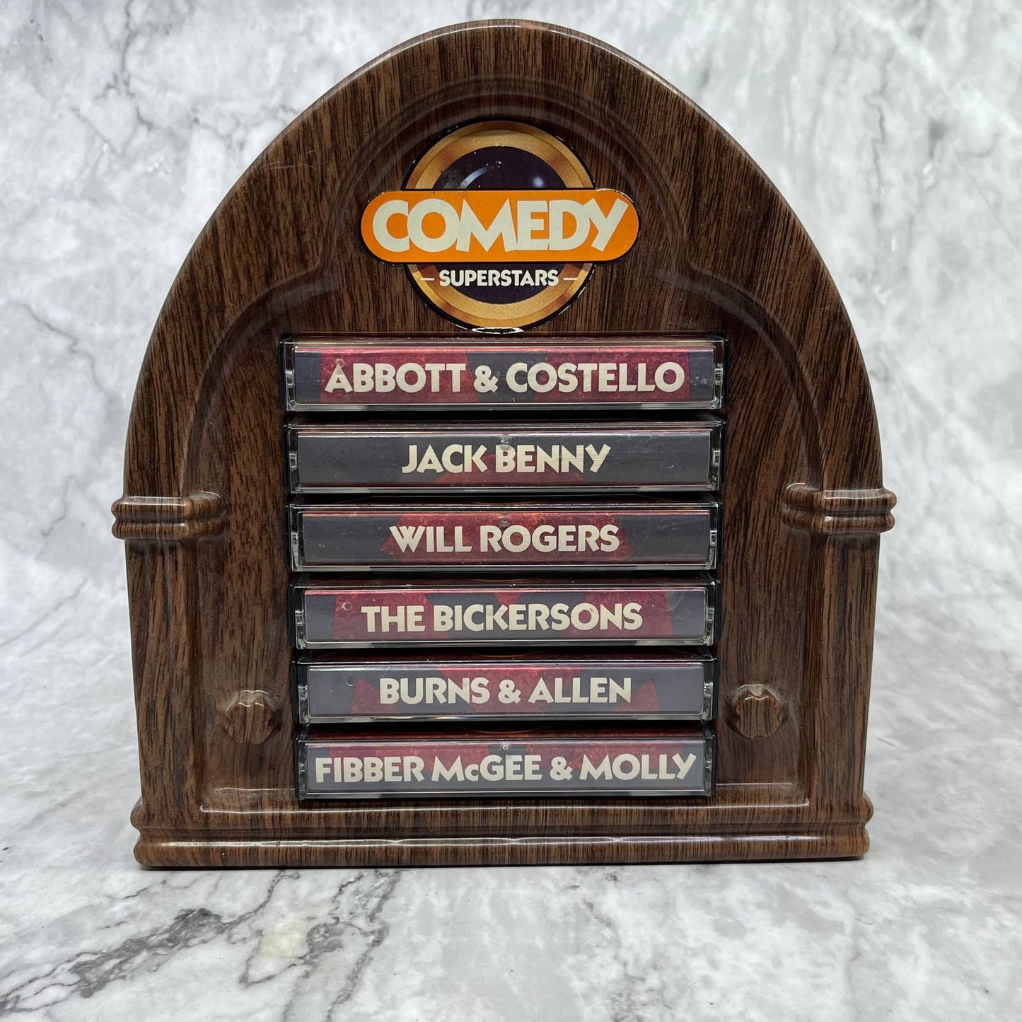 Comedy Superstars 6 Cassette Set Jukebox Case Allen Benny Abbott & Costello TJ6