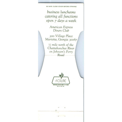The Steeplehouse Restaurant Marietta Die Cut Advertising Matchbook Cover MM9-10