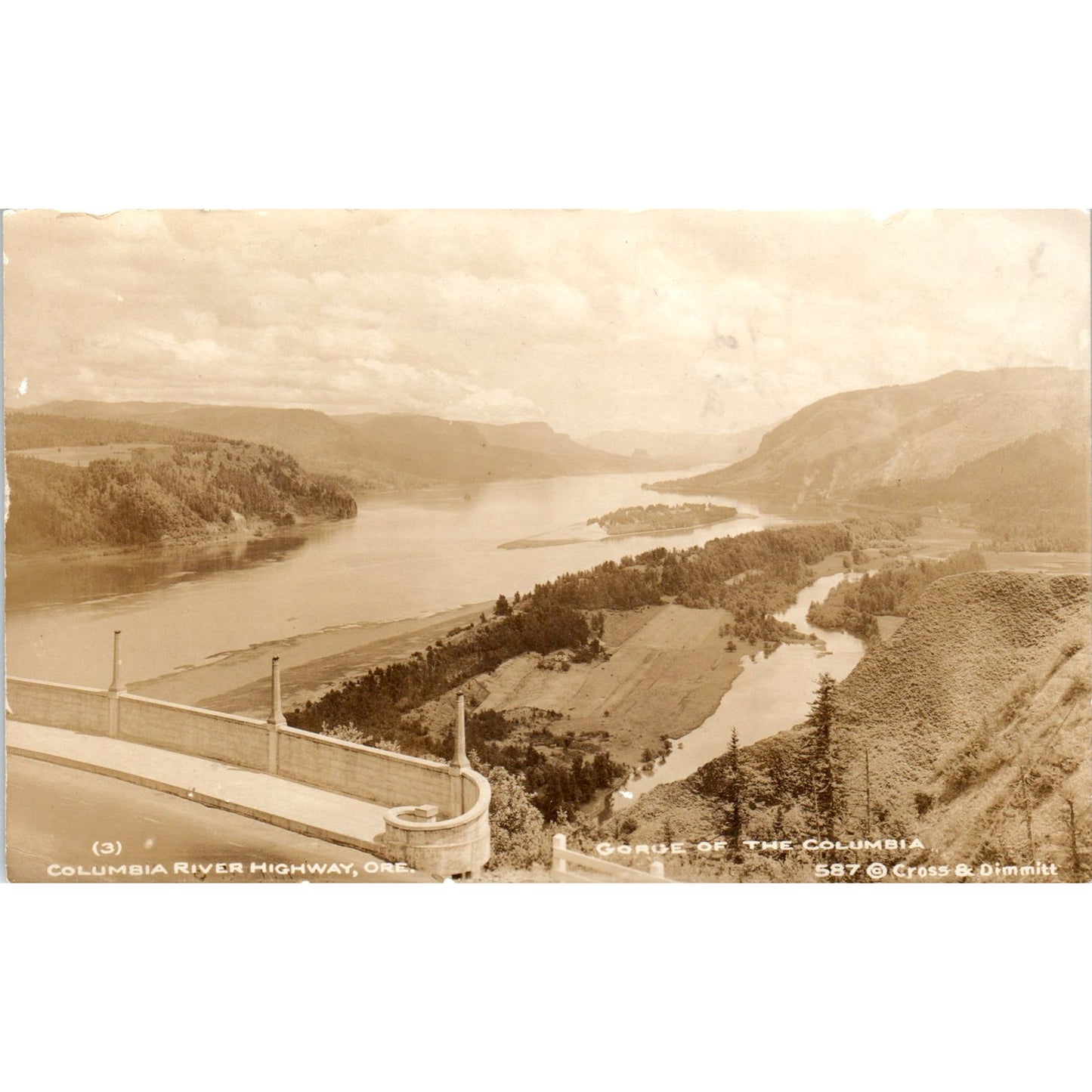 Columbia River Highway Oregon RPPC Original Postcard P1-13