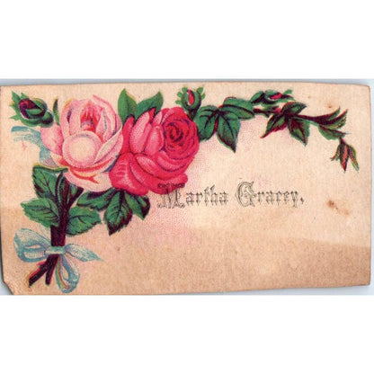 1880s Victorian Calling Card - Martha Grarey SF2