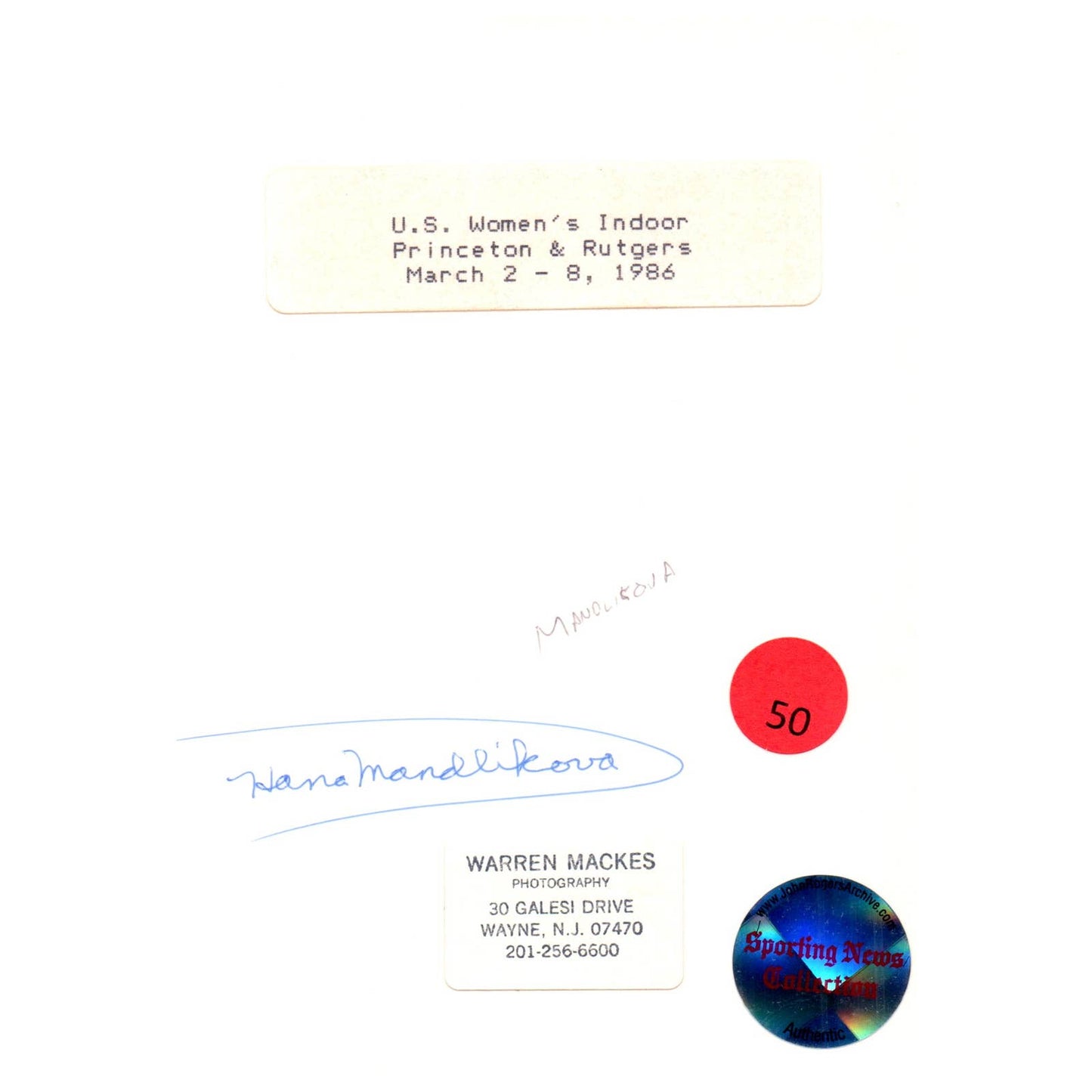 1986 Original Press Photo Women's Tennis Hana Mandlikova US Indoor ~5x7" AD2-4