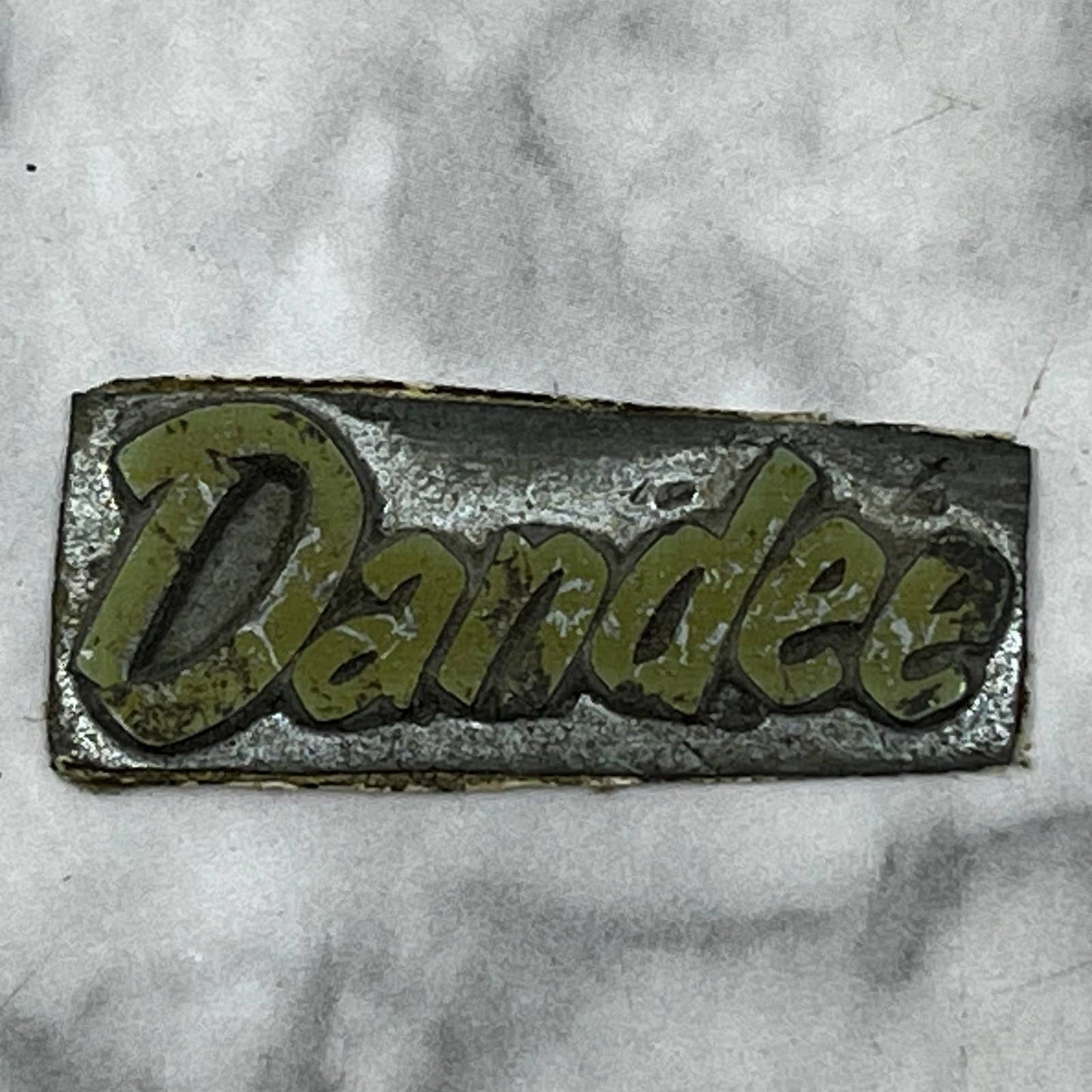 Vintage Printing Letterpress Printers Block Plate “Dandee” TJ58