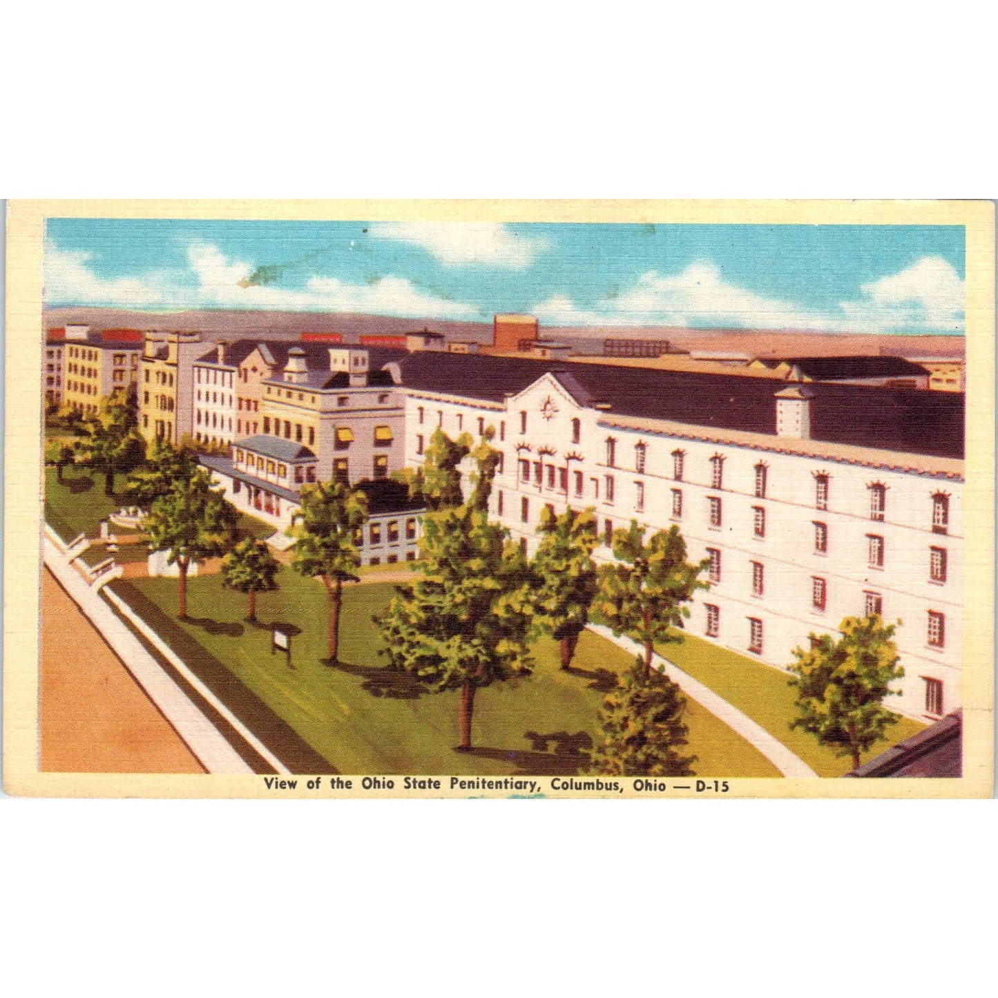 Vintage Postcard View of the Ohio State Penitentiary Columbus Ohio TD9