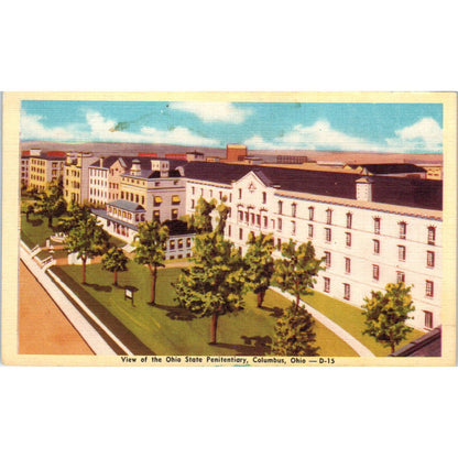 Vintage Postcard View of the Ohio State Penitentiary Columbus Ohio TD9