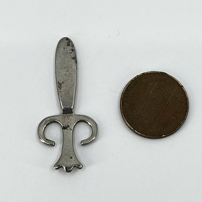 Vintage Cracker Jack Gumball Cereal Prize Charm Metal Toy Sword Premium SD1