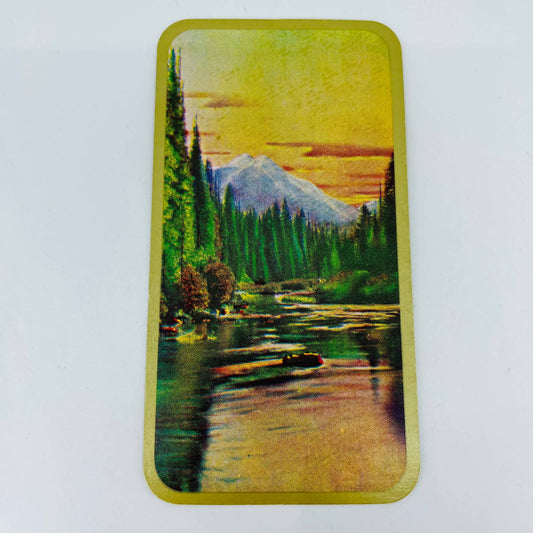 VTG 1950s COCA COLA Playing Card BRIDGE TALLY CARD Scorecard Mountain Stream C3