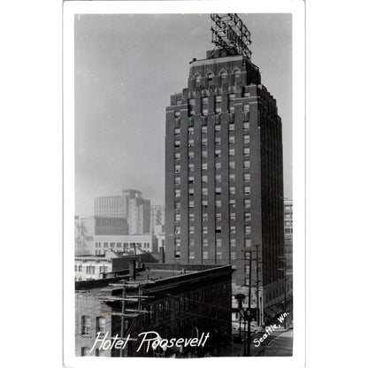 Vintage Postcard RPPC Hotel Roosevelt Seattle Washington TD9