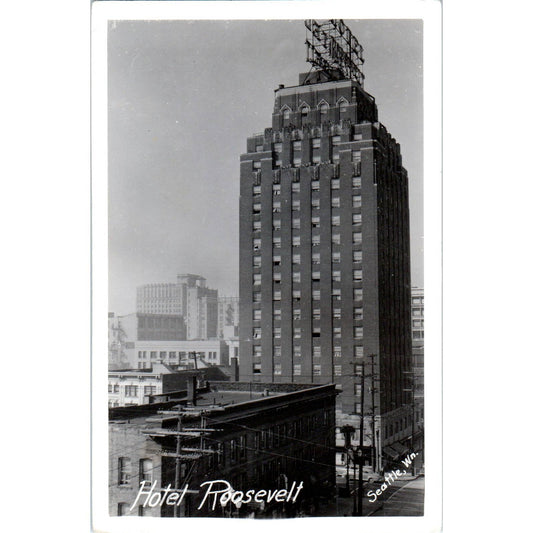 Vintage Postcard RPPC Hotel Roosevelt Seattle Washington TD9