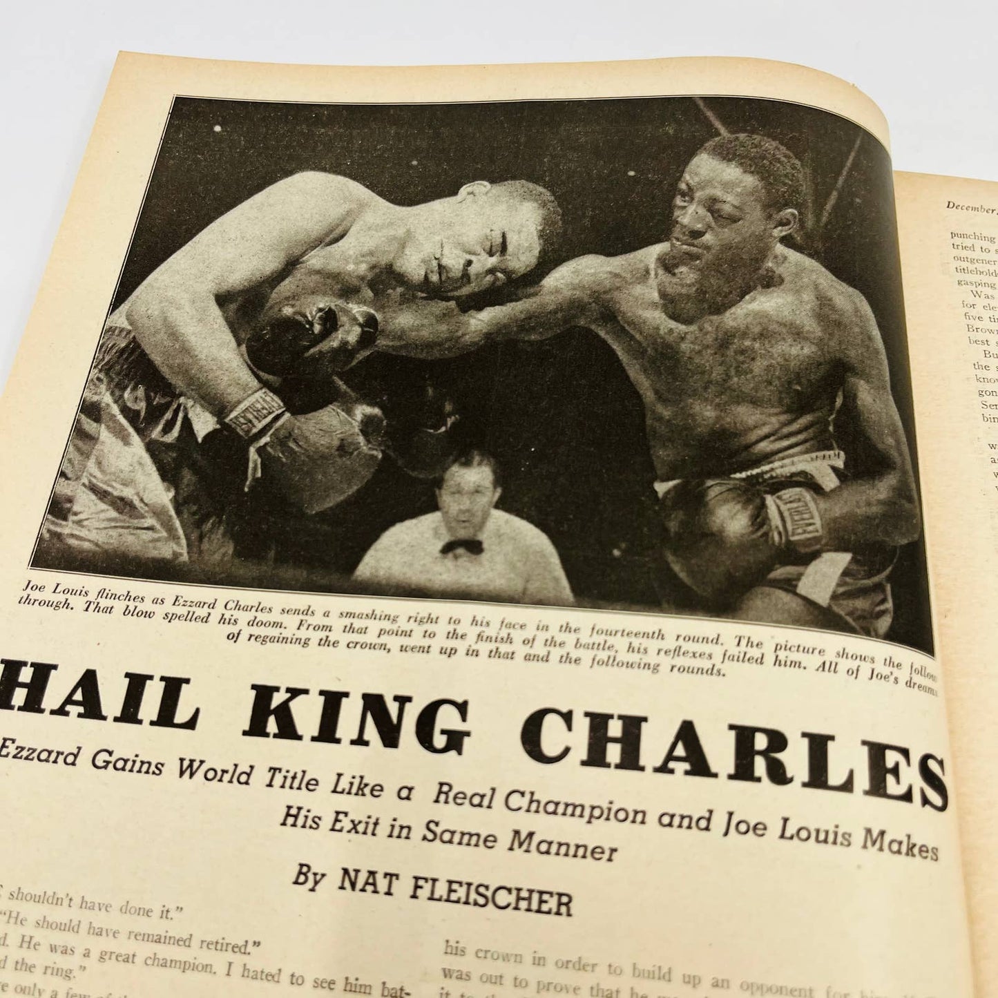 1950 Dec - The Ring Boxing Magazine – Ezzard Charles Cover Louis-Charles TA5