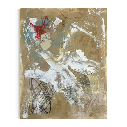 Original Mixed Media Abstract Art Painting 11x14 “Suburb Opera" Signed w/ COA