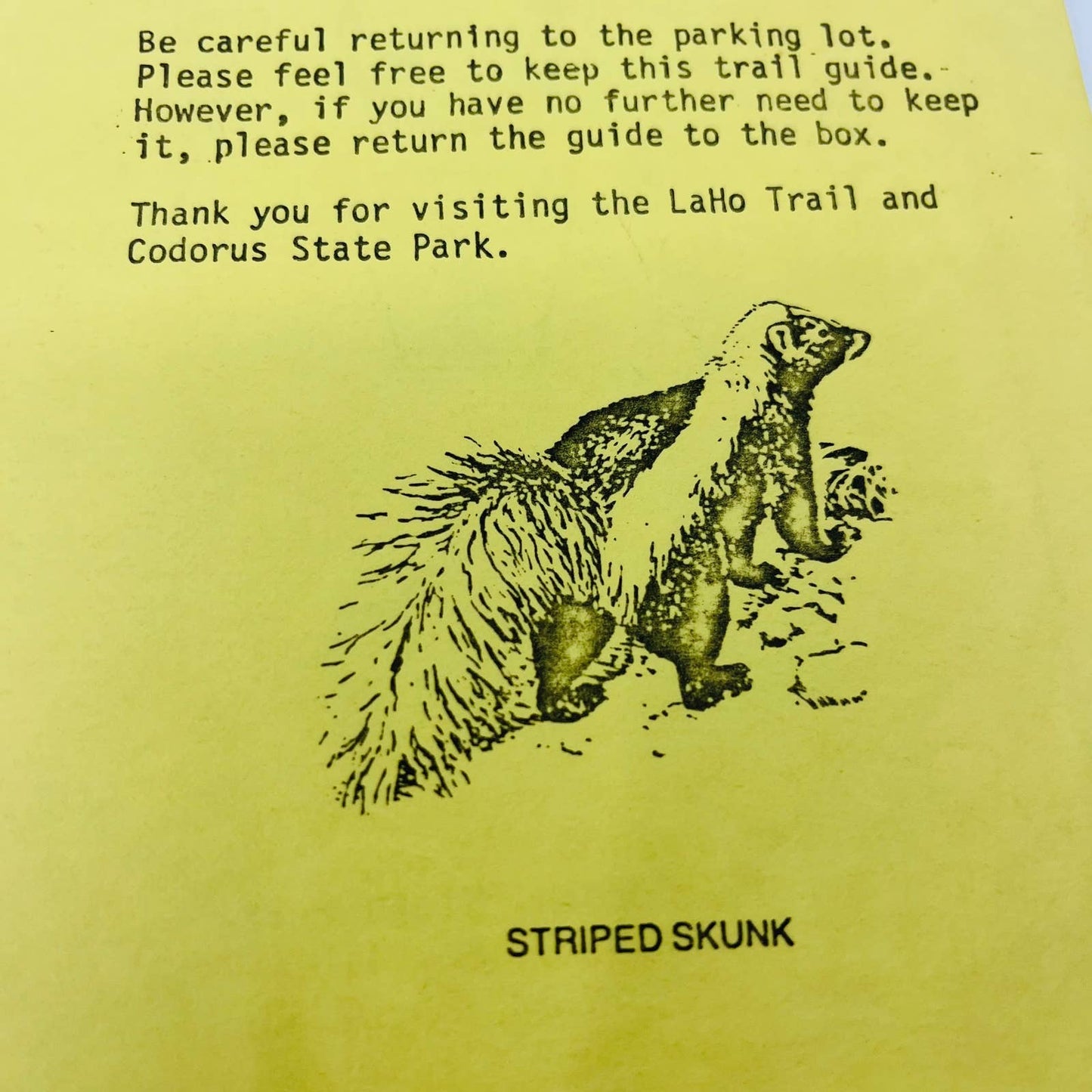 Vintage Laho Nature Trail Brochure Guide Codorus State Park Hanover PA BA2