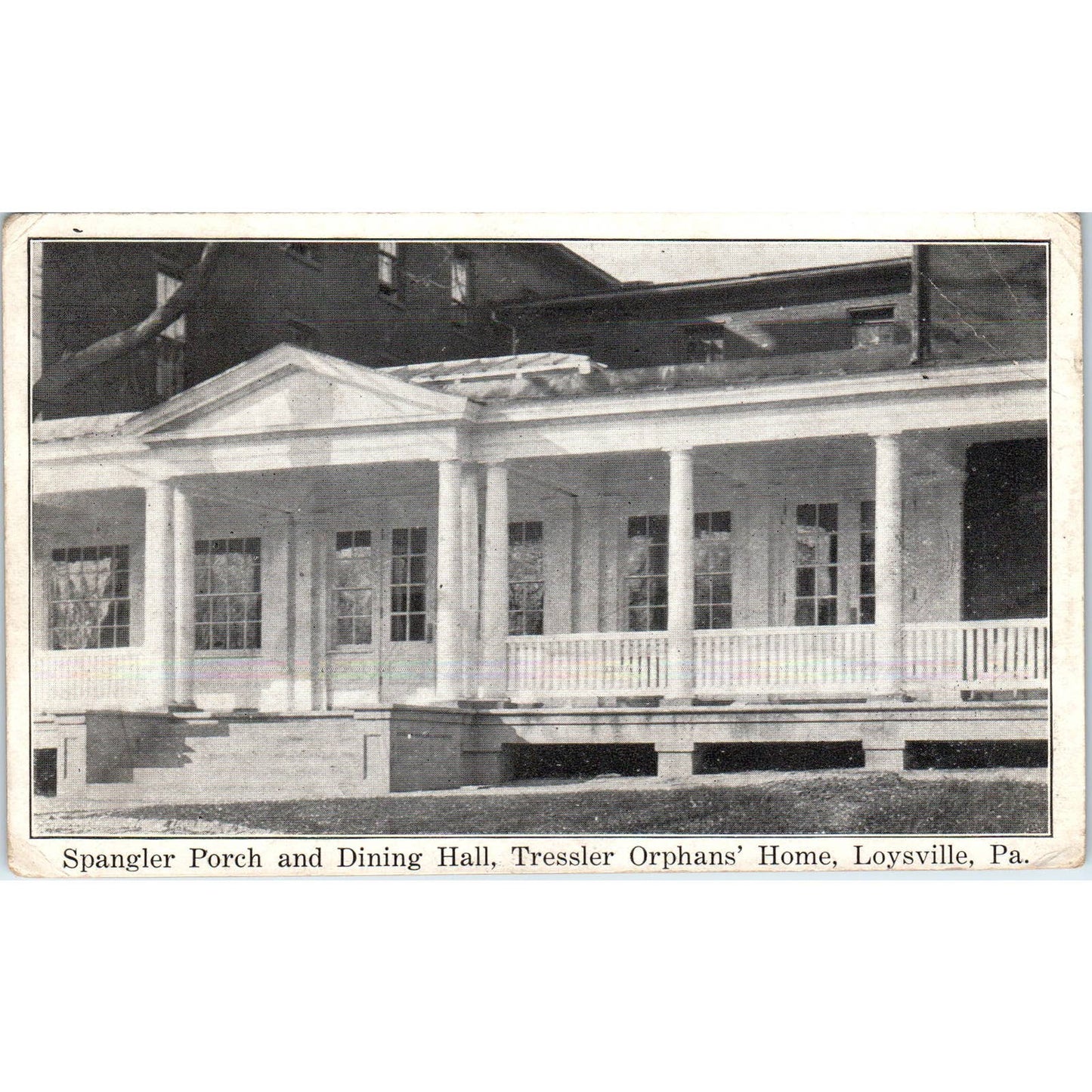 1920s Postcard Tressler Orphans' Home Loysville Spangler Porch Dining Hall TI1-1
