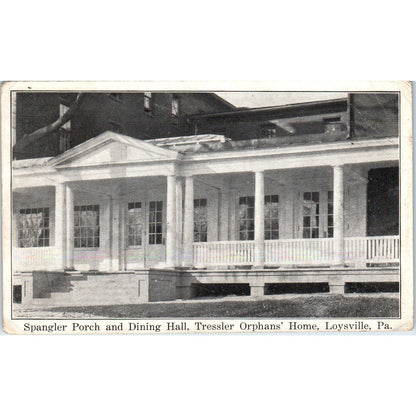 1920s Postcard Tressler Orphans' Home Loysville Spangler Porch Dining Hall TI1-1
