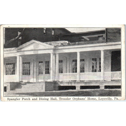 1920s Postcard Tressler Orphans' Home Loysville Spangler Porch Dining Hall TI1-1