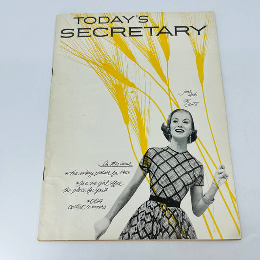 VTG Today's Secretary Magazine June 1956 Salary Discussion Fashion Shorthand BA2