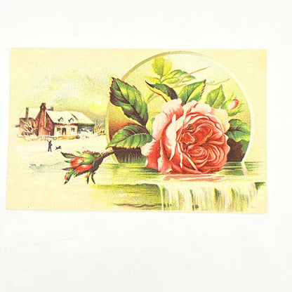 Original 1880s Victorian Trade Card Lion Coffee Toledo OH Rose Hunting Scene AB6