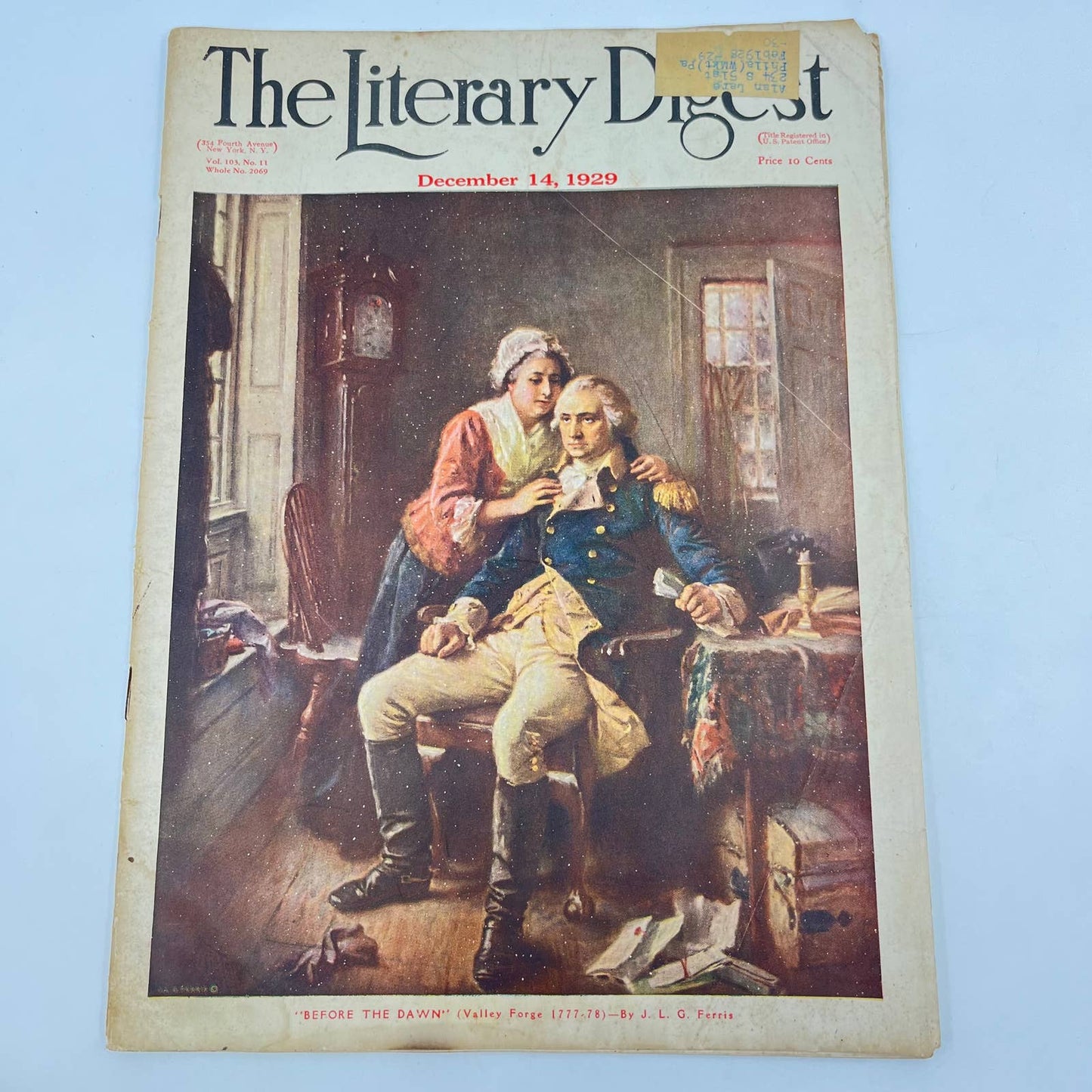 The Literary Digest Magazine Dec 14 1929 Before the Dawn L.G. Ferris TC6