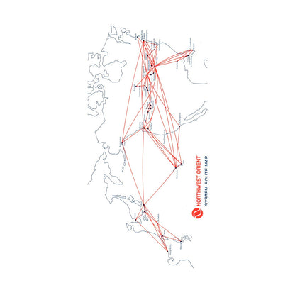 1972 Northwest Orient Airlines City Timetable Madison Route Map SE4