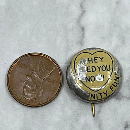 1920s Pinback Button Pin Community Fund They Need You Now! SE7-1