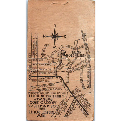 The Huntington Pasadena California Advertising Matchbook Cover SA9-M2