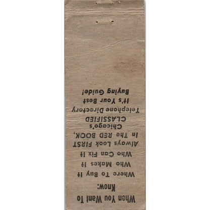 Vintage Matchbook Cover Redbook Classified Telephone Directory SE5