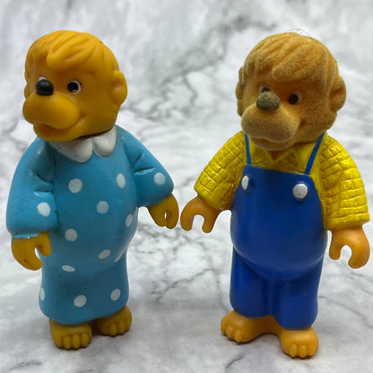Vintage 1980s Berenstain Bears Papa Mama 3.5" Lot 2 SE7
