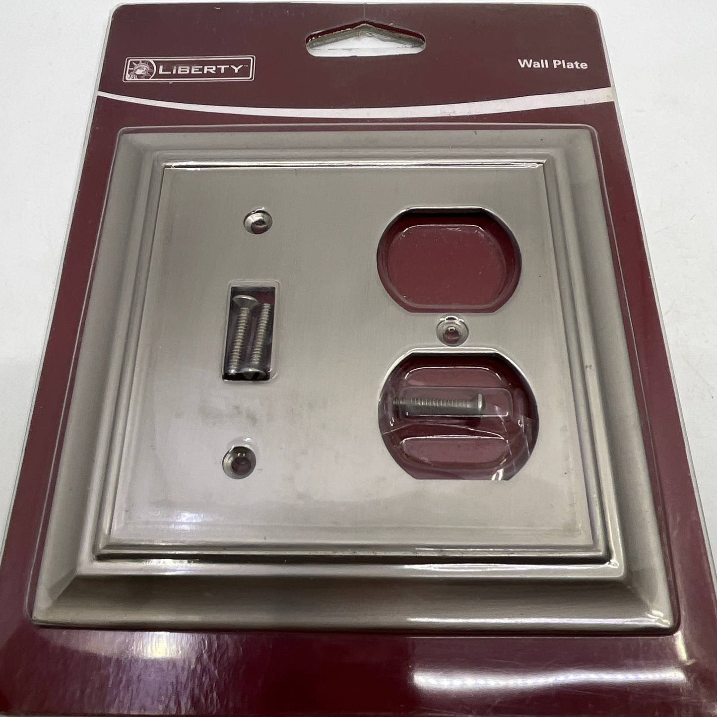 Brushed Satin Nickel Switch and Outlet Cover Wall Plate TI4