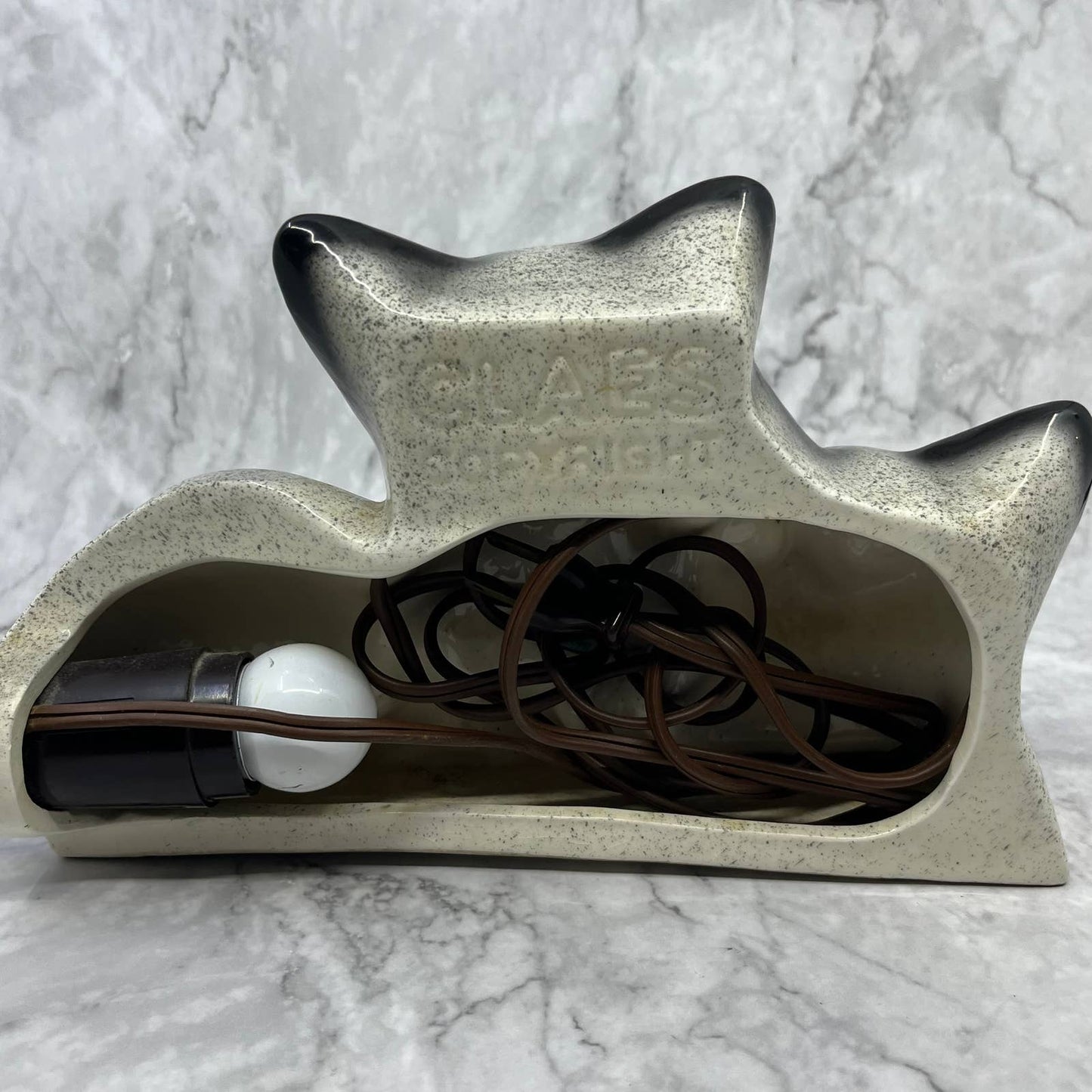 1950s Rare Original Leland Claes Blue Point Siamese Cat TV Lamp WORKS 9.5x6" SA2