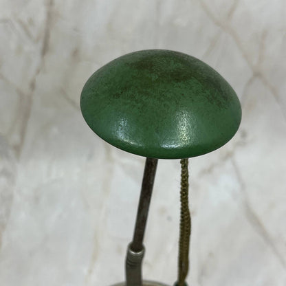 Vintage Mod Retro Green Hat Stand Wig Cap Wood Metal Display Stand TC5
