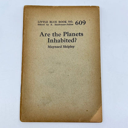 c1920 Little Blue Book No. 609 Are the Planets Inhabited Maynard Shipley SD3