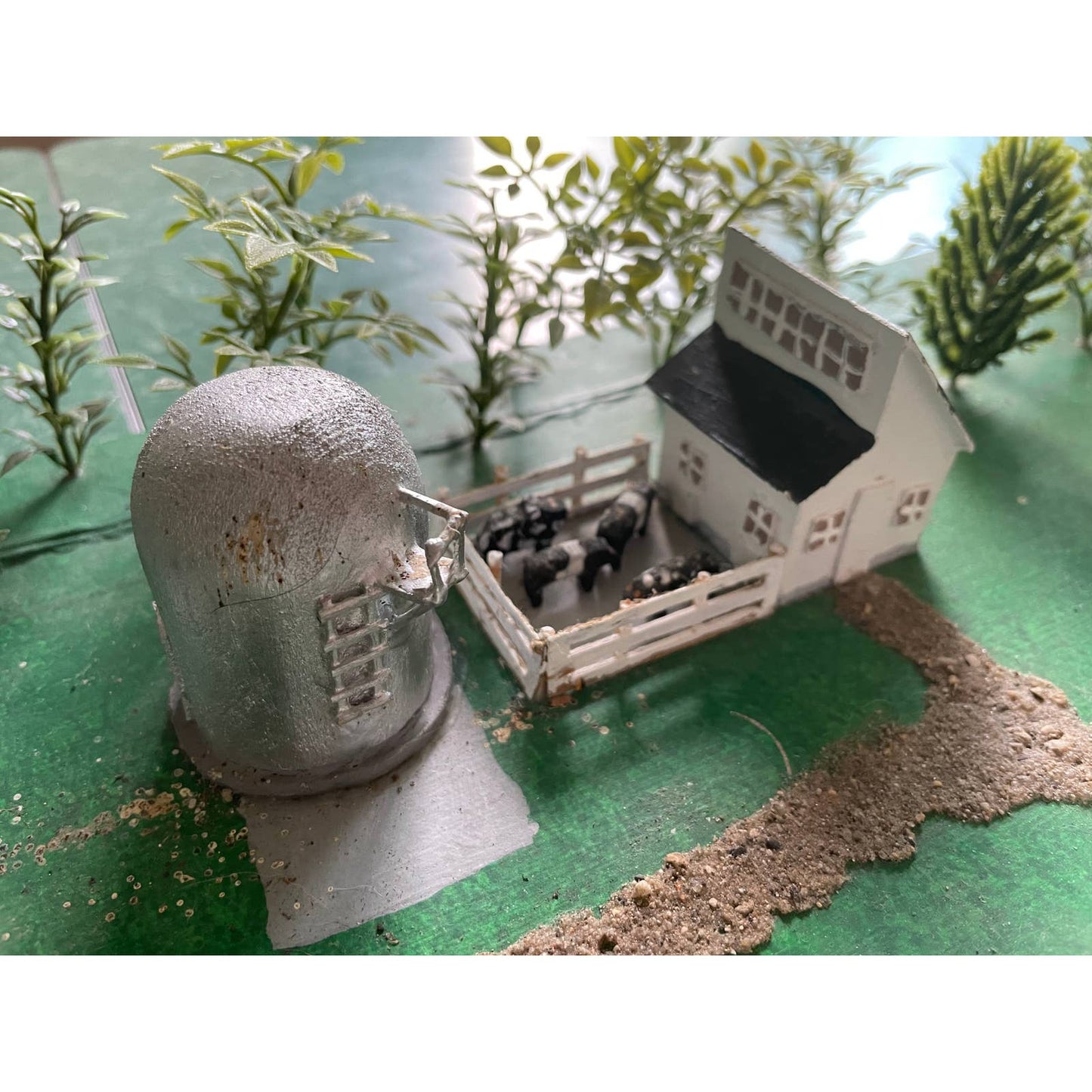 HUGE Vintage Handmade Farmstead Working Farm Miniature Scale Diorama
