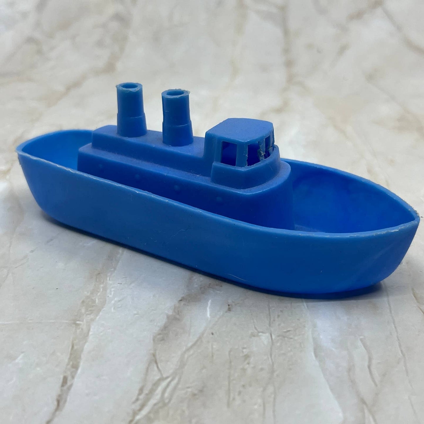 Vintage Wannatoy Tug Boat Blue Plastic - 5 inch TC5-S2