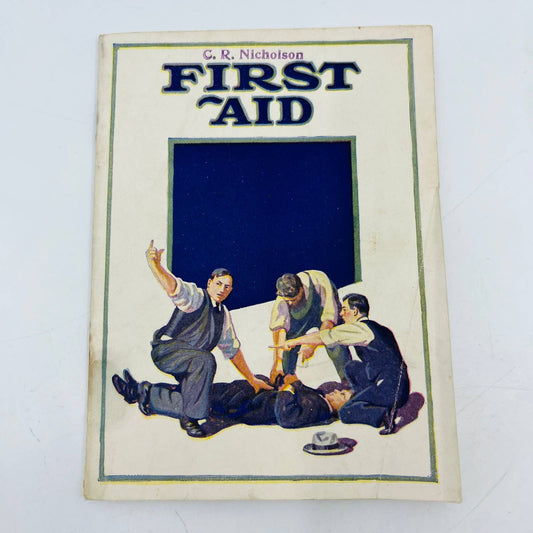 1920s CR Nicholson FIRST AID Pocket Booklet Prudential Insurance Company NJ C8