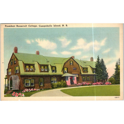 President Roosevelt Cottage Campobello Island N.B. Original Postcard TK1-P19