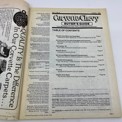 1984 Corvette/Chevy Buyer's Guide Magazine TG1