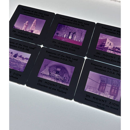 1960s Israel Treasures of the Holy Land Mount Zion Set of 6 2x2 Slides TK2-S2-1