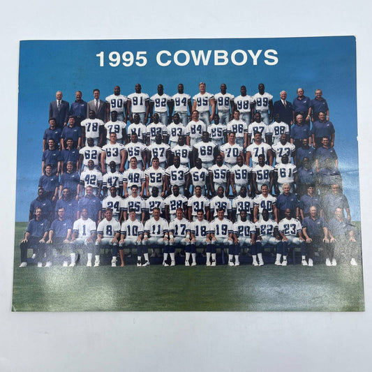 1995 Dallas Cowboys Team Photo 8x10 Troy Aikman Emmitt Smith Michael Irvin AC2